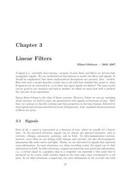 Chapter 3 Linear Filters
