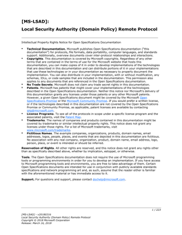 [MS-LSAD]: Local Security Authority (Domain Policy)