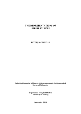 The Representations of Serial Killers.Pdf