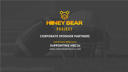 Honey Bear Corporate Sponsorship Deck