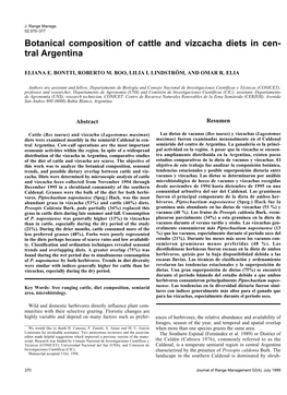 Botanical Composition of Cattle and Vizcacha Diets in Cen- Tral Argentina