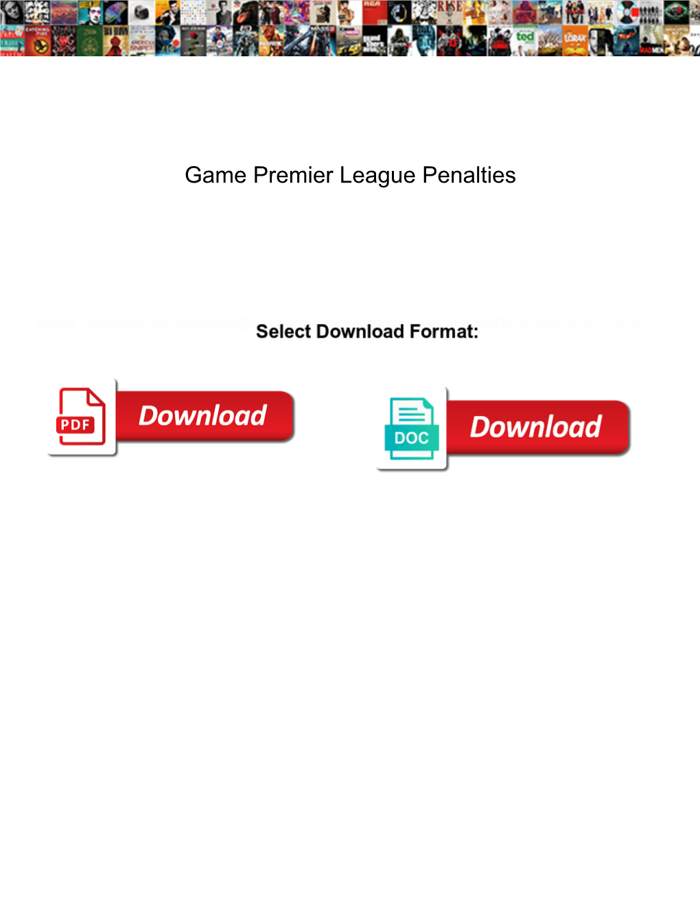 Game Premier League Penalties