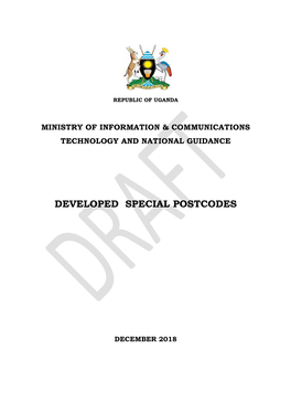 Developed Special Postcodes