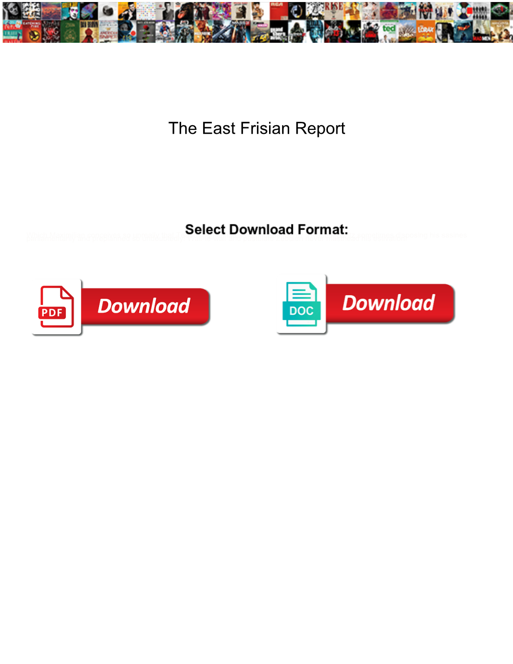 The East Frisian Report