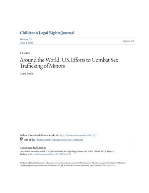 US Efforts to Combat Sex Trafficking of Minors