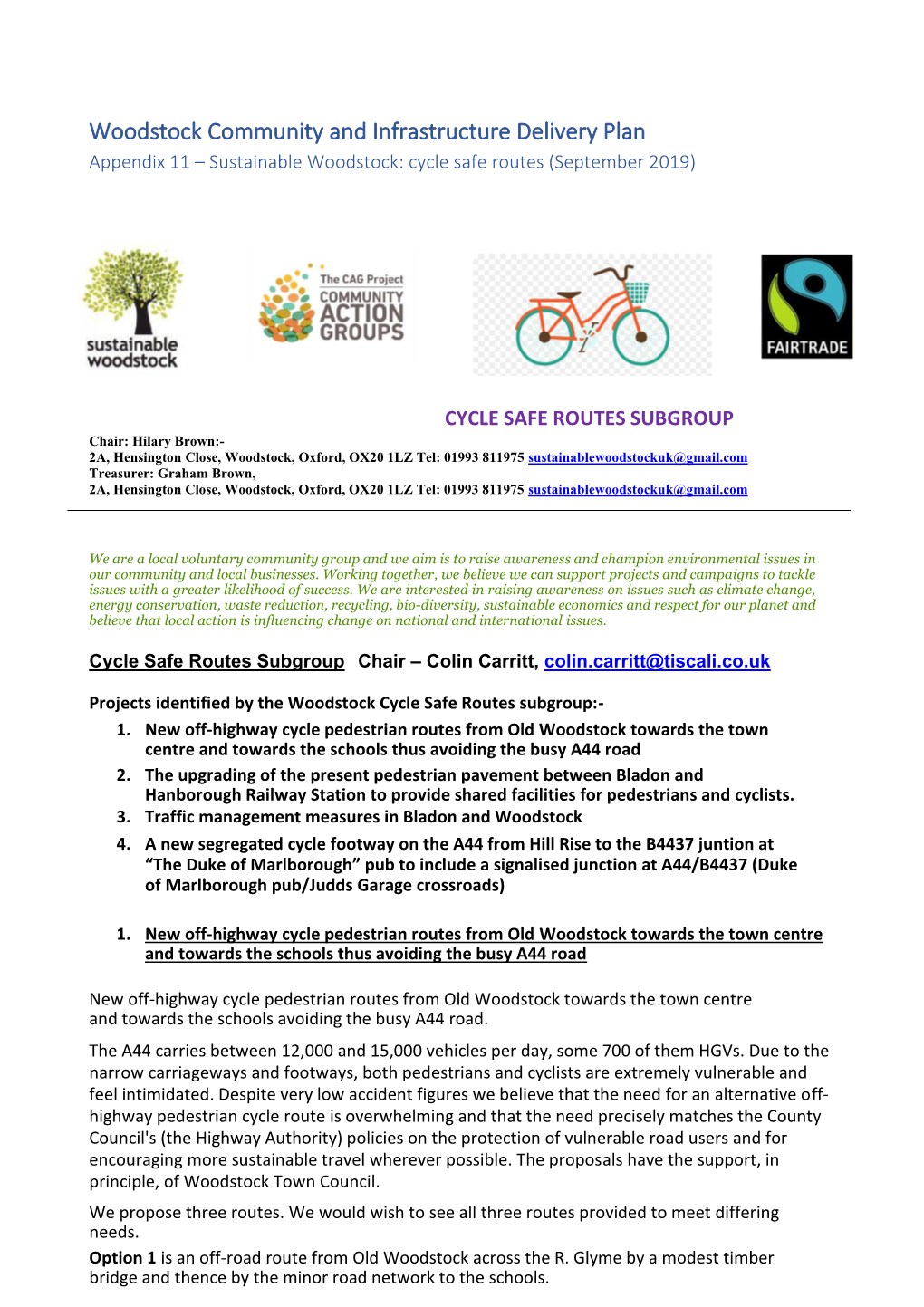 Cycle Safe Routes (September 2019)