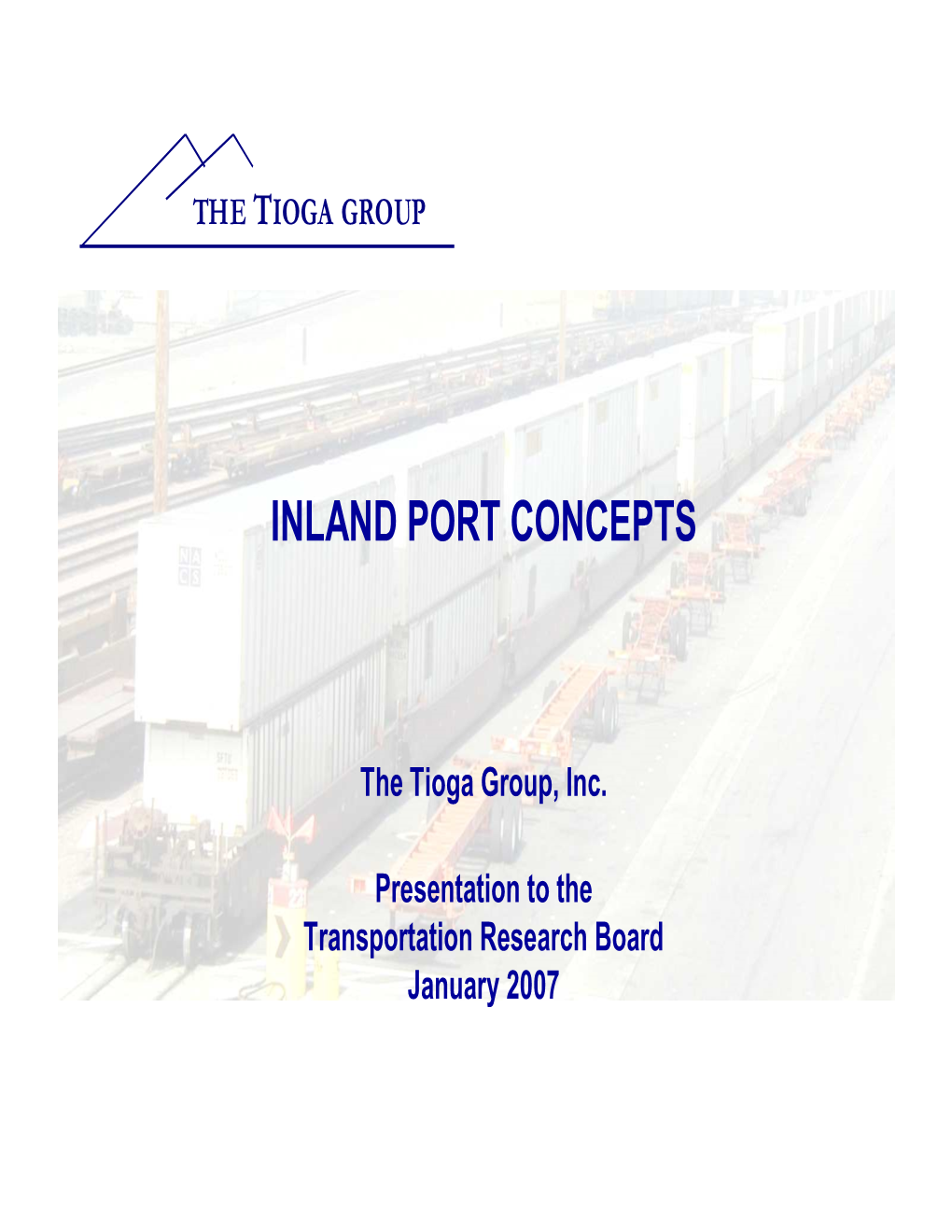 Inland Port Concepts