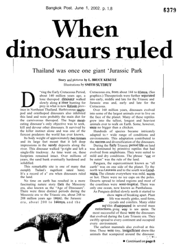 Thailand Was Once One Giant 'Jurassic Park I