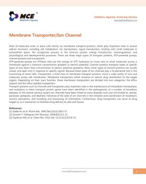 Membrane Transporter/Ion Channel