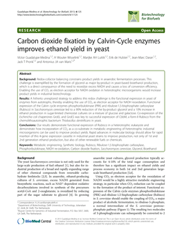 Carbon Dioxide Fixation by Calvin-Cycle Enzymes Improves