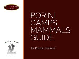 MAMMALS GUIDE by Rustom Framjee FOREWORD