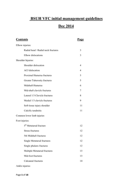 BSUH VFC Initial Management Guidelines Dec 2014