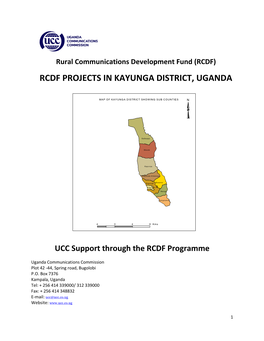 Rcdf Projects in Kayunga District, Uganda