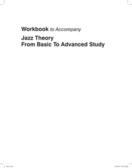 Workbook to Accompany Jazz Theory from Basic to Advanced Study