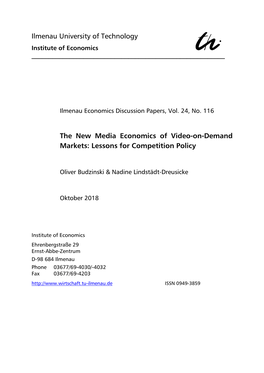 The New Media Economics of Video-On-Demand Markets: Lessons for Competition Policy
