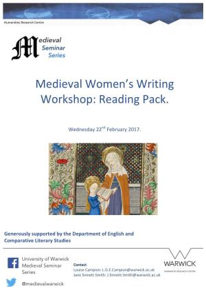 Medieval Women's Writing Workshop: Reading Pack