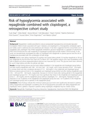 Risk of Hypoglycemia Associated with Repaglinide Combined With