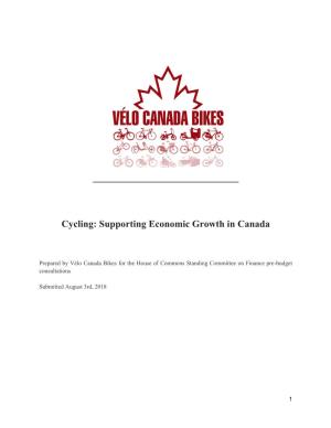 Cycling: Supporting Economic Growth in Canada