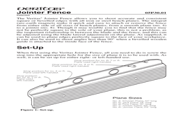 Set-Up Jointer Fence