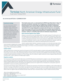 Tortoise North American Energy Infrastructure Fund a Sub-Fund of Tortoise SICAV
