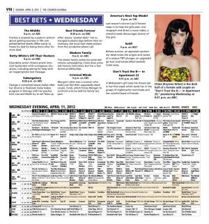 BEST BETS • WEDNESDAY 9P.M