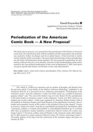 Periodization of the American Comic Book — a New Proposal1