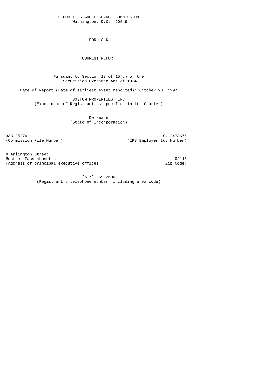 SECURITIES and EXCHANGE COMMISSION Washington, DC 20549 FORM 8-K CURRENT REPORT