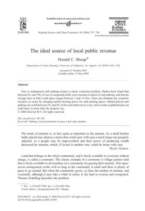The Ideal Source of Local Public Revenue