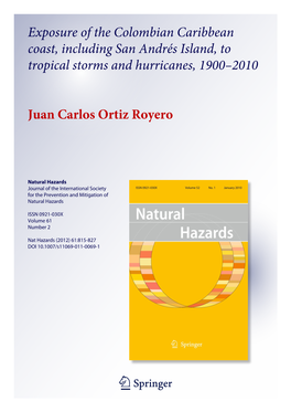 Exposure of the Colombian Caribbean Coast, Including San Andrés Island, to Tropical Storms and Hurricanes, 1900–2010