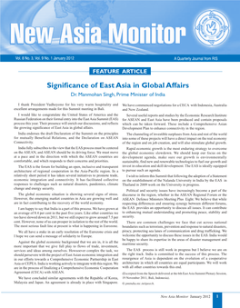 Significance of East Asia in Global Affairs Dr