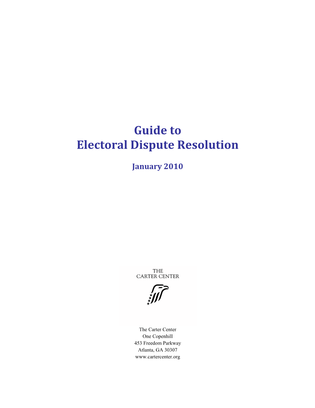 Guide to Electoral Dispute Resolution