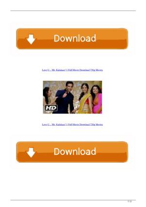 Love U Mr Kalakaar 1 Full Movie Download 720P Movies