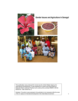 Gender Issues and Agriculture in Senegal