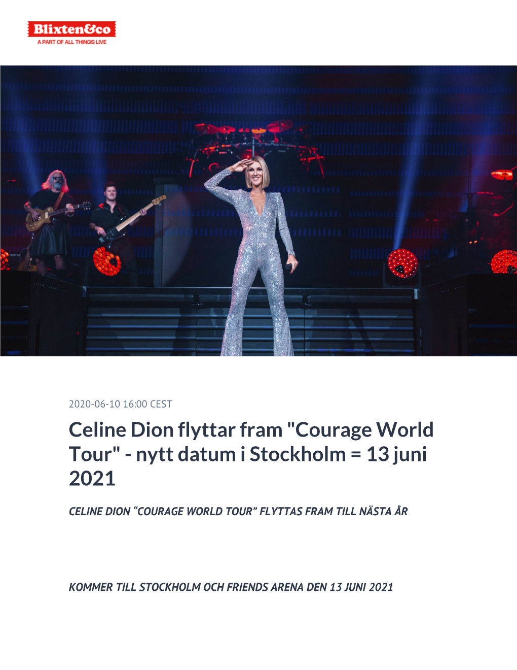 Celine Dion Flyttar Fram 