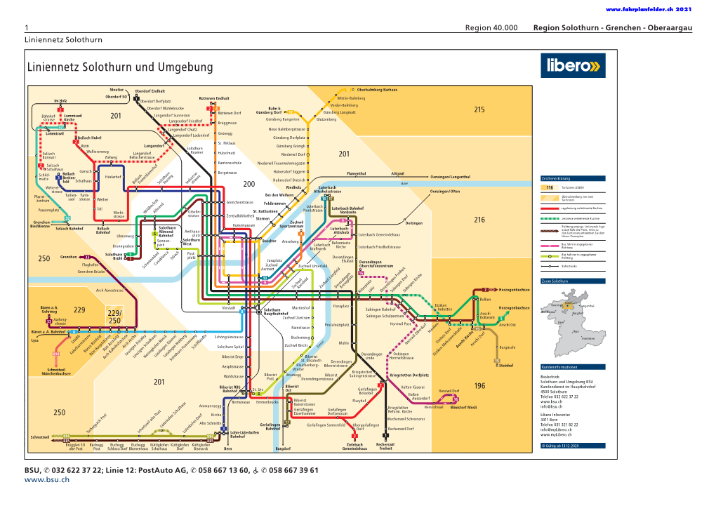 Liniennetz Solothurn Und Umgebung