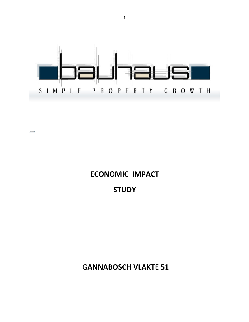 Economic Impact Study Gannabosch Vlakte 51