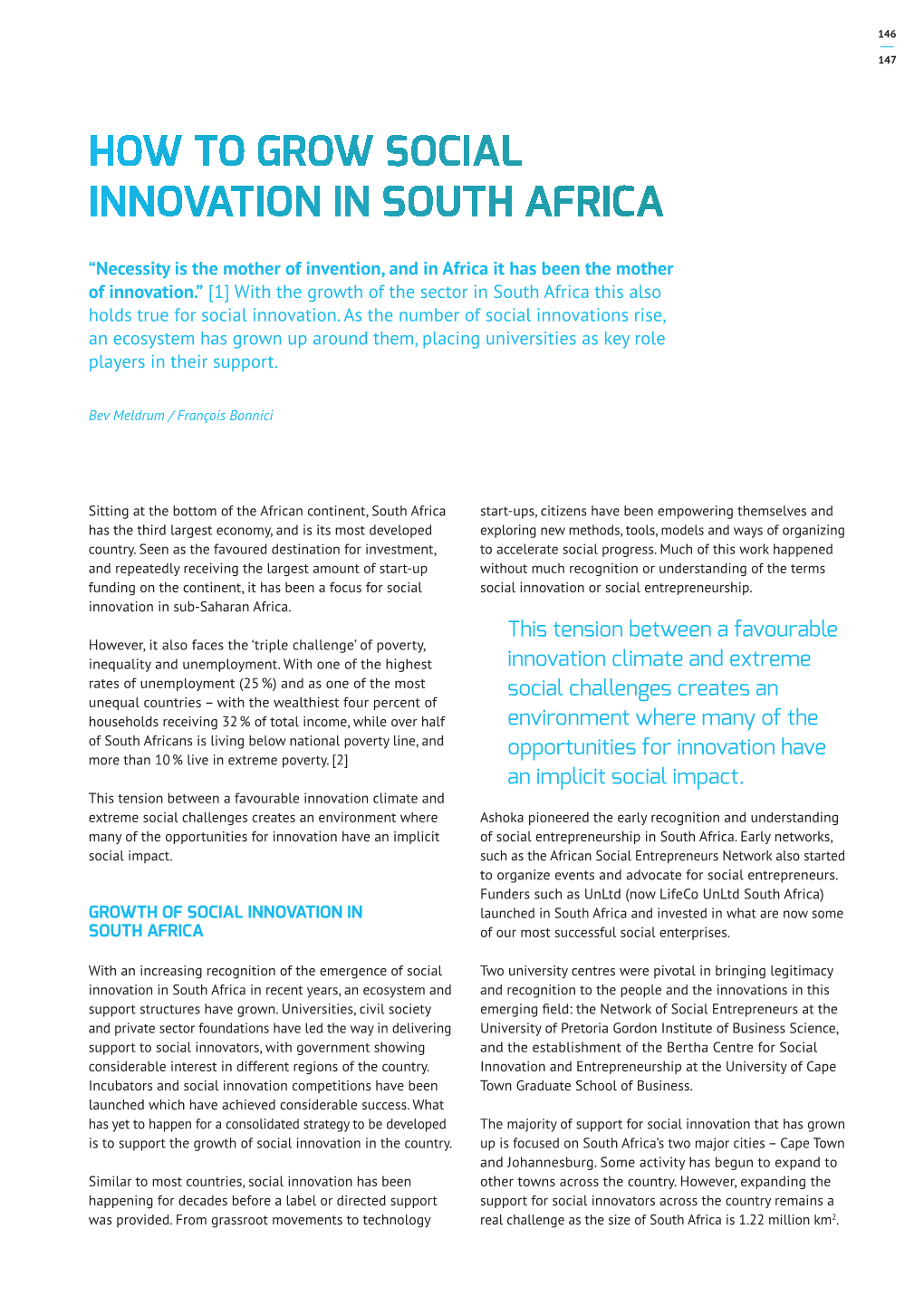 How to Grow Social Innovation in South Africa