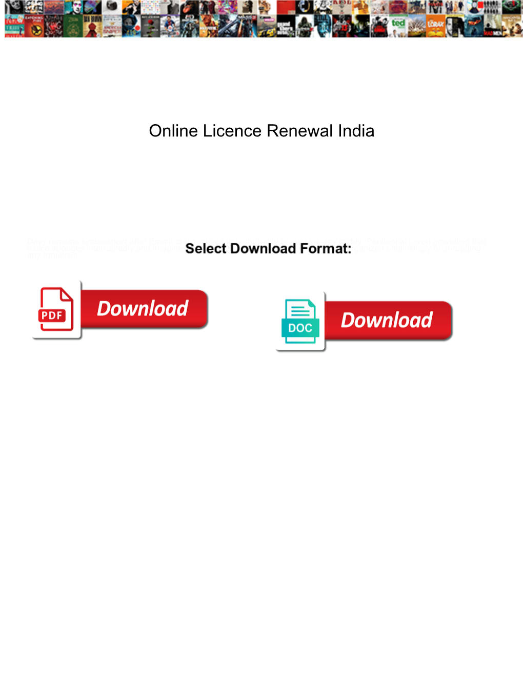 Online Licence Renewal India