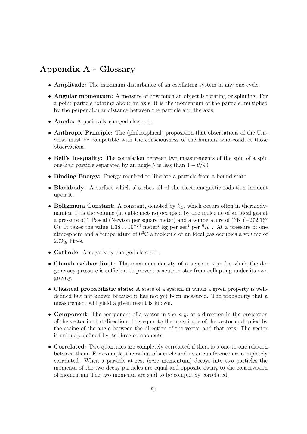 Appendix a - Glossary