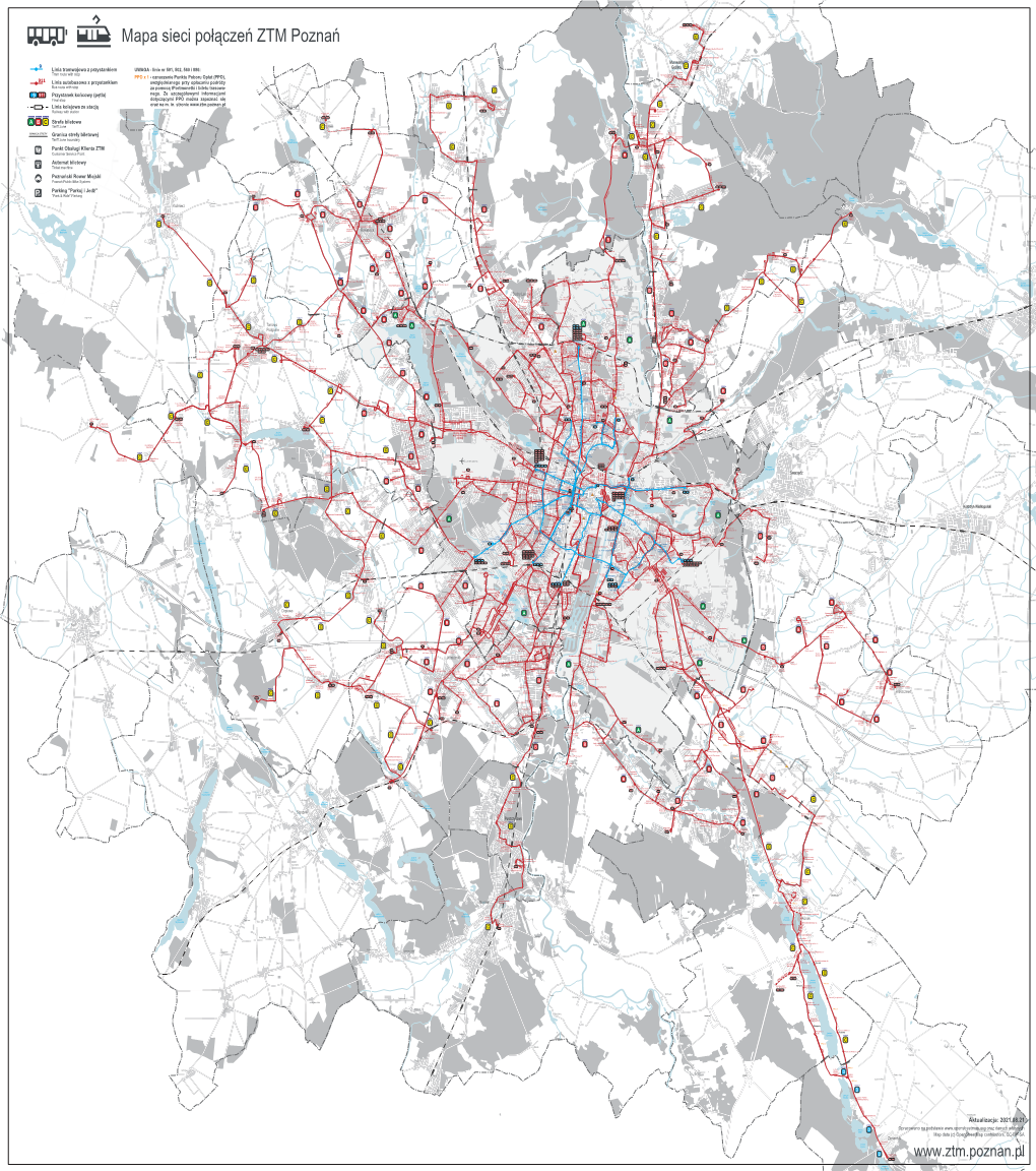 Mapa Sieci Połączeń ZTM Poznań Rogozipolna