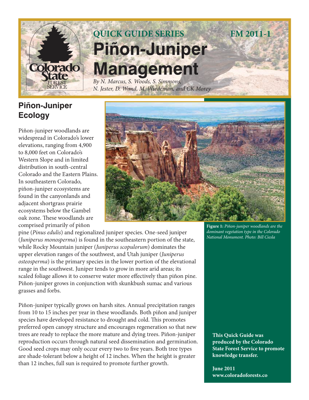 Piñon-Juniper Management by N