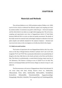CHAPTER III Materials and Methods