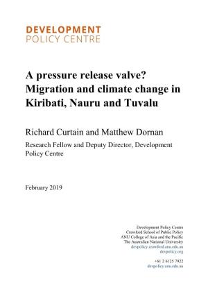 Migration and Climate Change in Kiribati, Nauru and Tuvalu