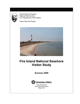 Fire Island National Seashore Visitor Study