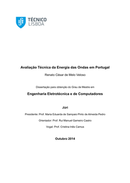 Ção Técnica Da Energia Das Ondas Em Portugal