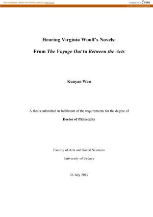 Hearing Virginia Woolf's Novels