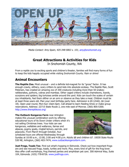 Great Attractions and Activities for Kids