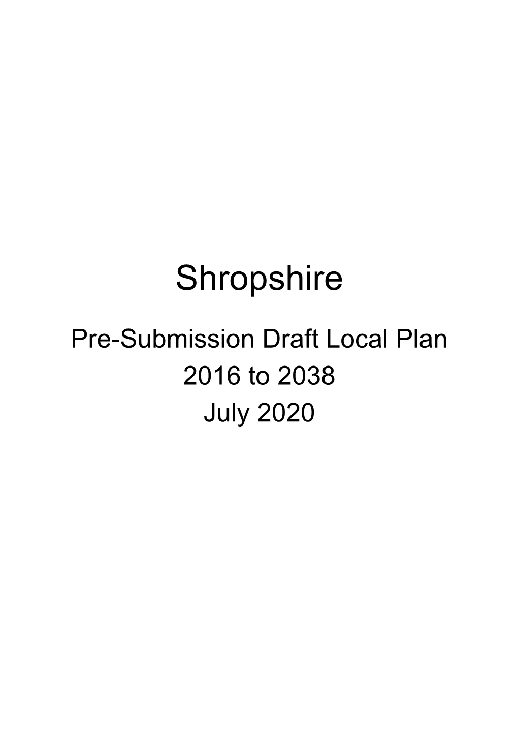 Appendix 1. Pre-Submission Draft Local Plan