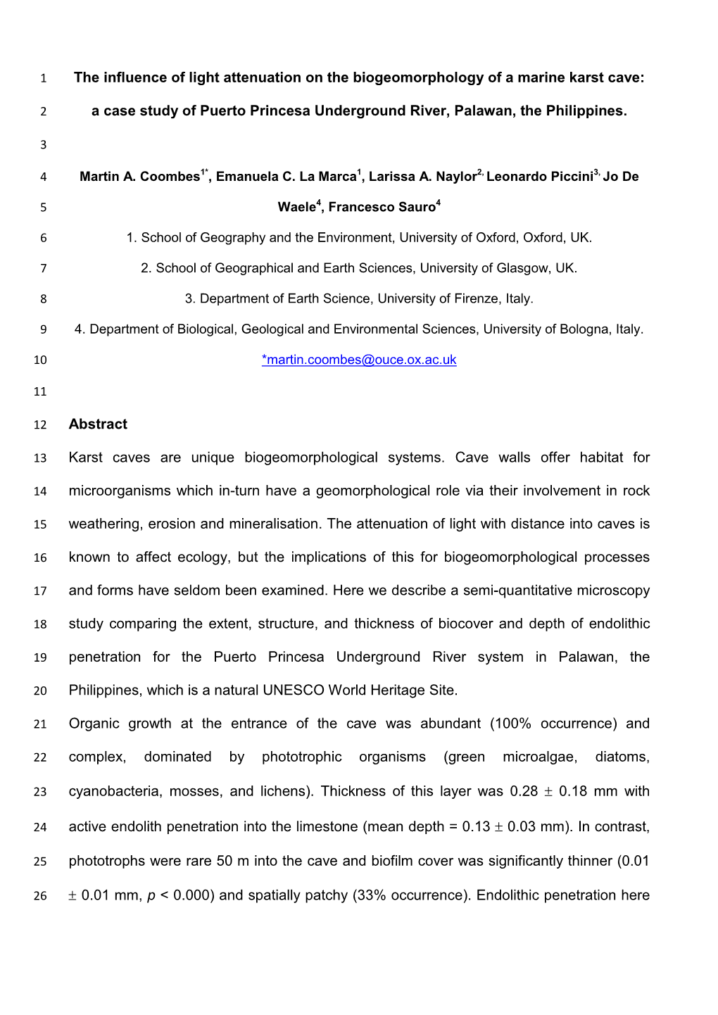 A Case Study of Puerto Princesa Underground River, Palawan, the Philippines