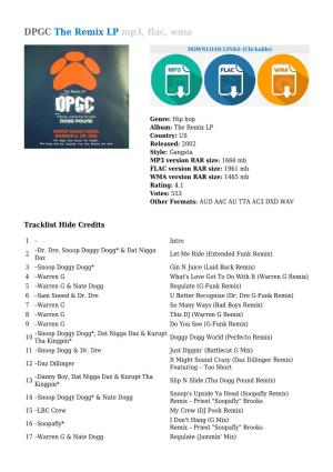 DPGC the Remix LP Mp3, Flac, Wma
